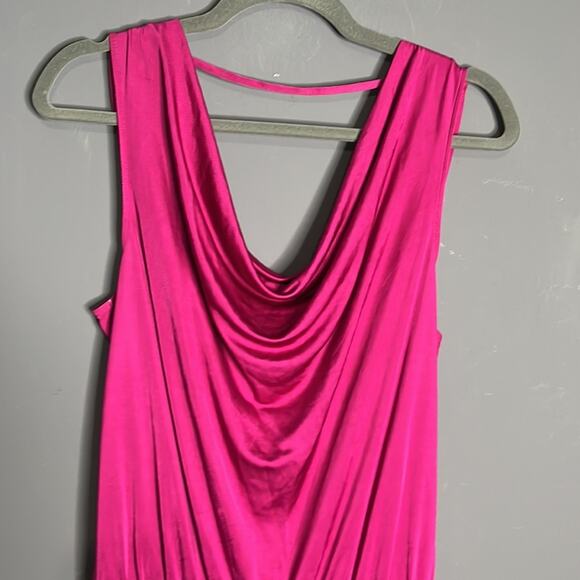 Express Dark Purple Drapey Sleeveless Dress Size Medium - Picture 2 of 10